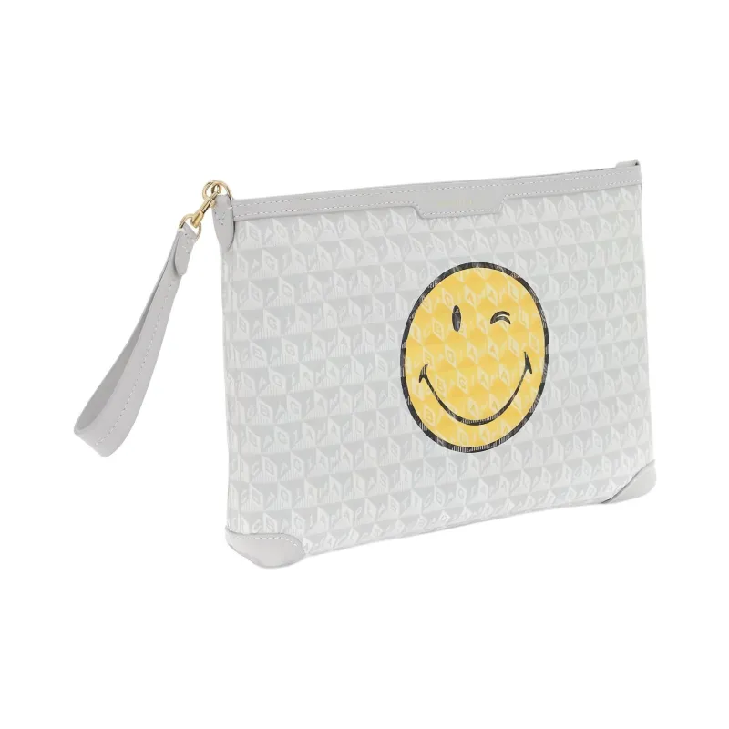 Anya Hindmarch Recycled Polyester Clutch Women's Gray-1