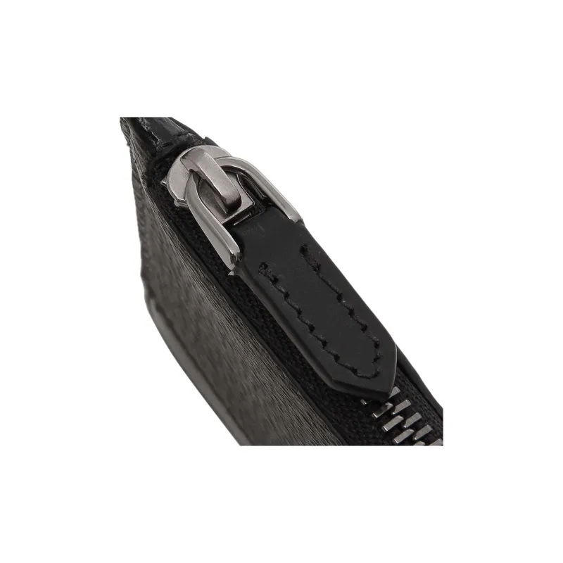 BVLGARI Serpenti Series Calfskin Coin Purse Men's Black-6