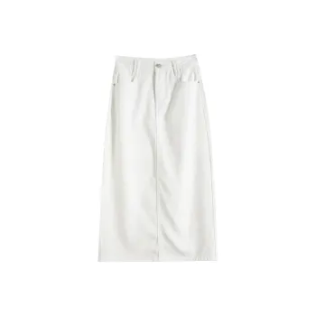 Mm Casual Long Skirts Women's White