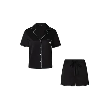 SILKY MIRACLE Pajama Set Women's Sparkling Black
