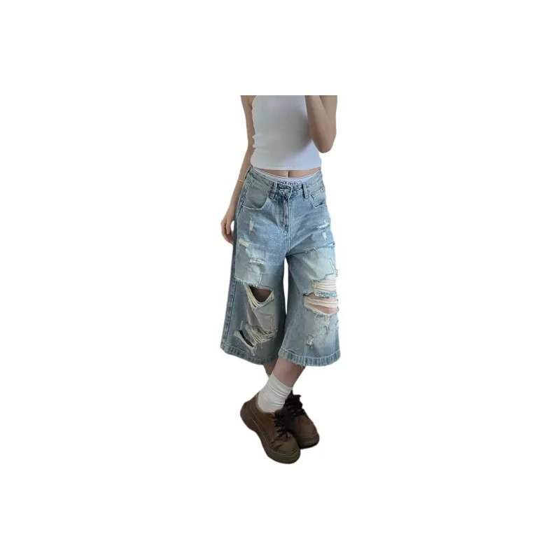 Weles Denim Shorts Unisex Blue-0