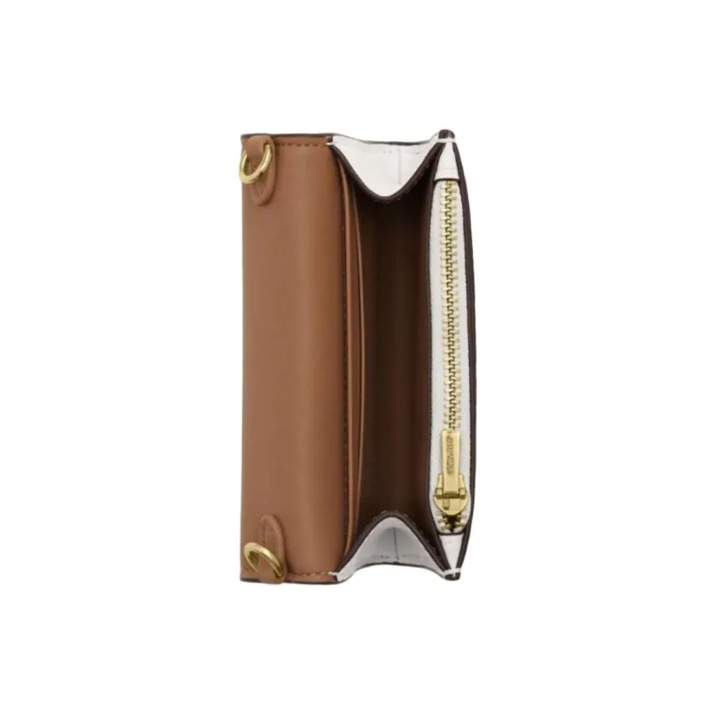 COACH Envelope Signature Coated Canvas Wallet, Crossbody Bag, Shoulder Bag Mini Women's White & Khaki-3