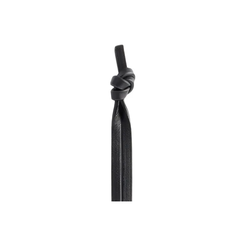 Balenciaga Rodeo Cow Leather Luggage Tag Women's Black-3