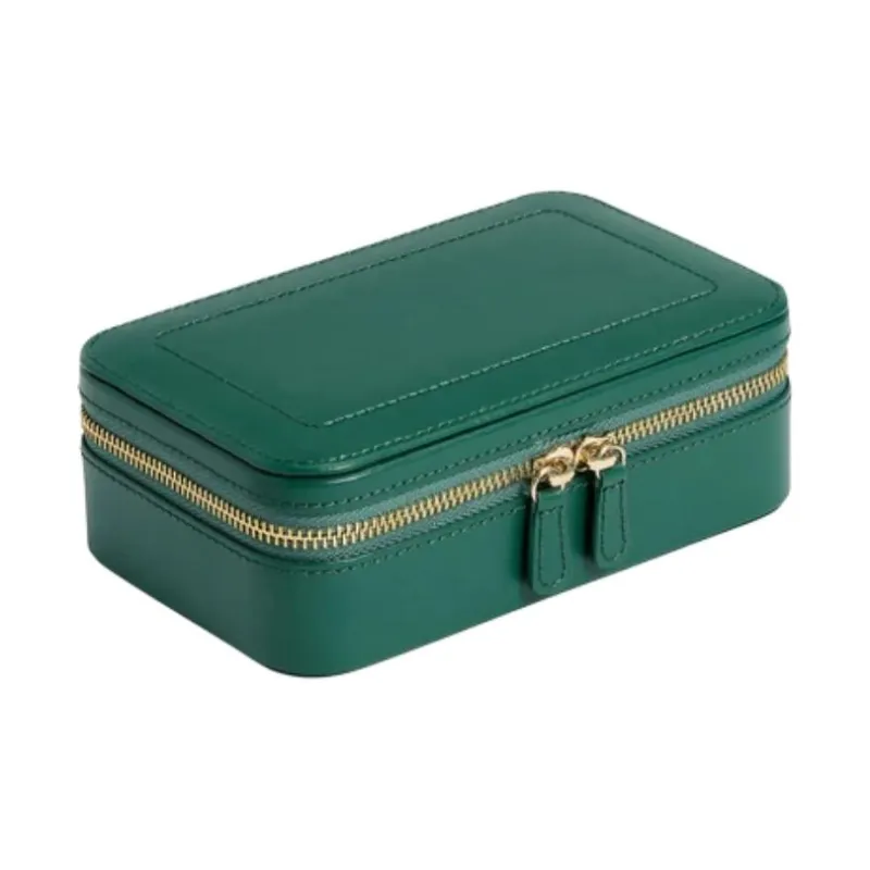WOLF Leather Jewelry Boxes Unisex Forest Green-2