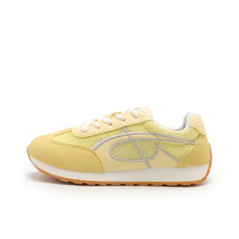DEERWAY Height Increasing Abrasion Resistant Lightweight Breathable Slip Resistant Low Top Casual Shoes Women's Yellow