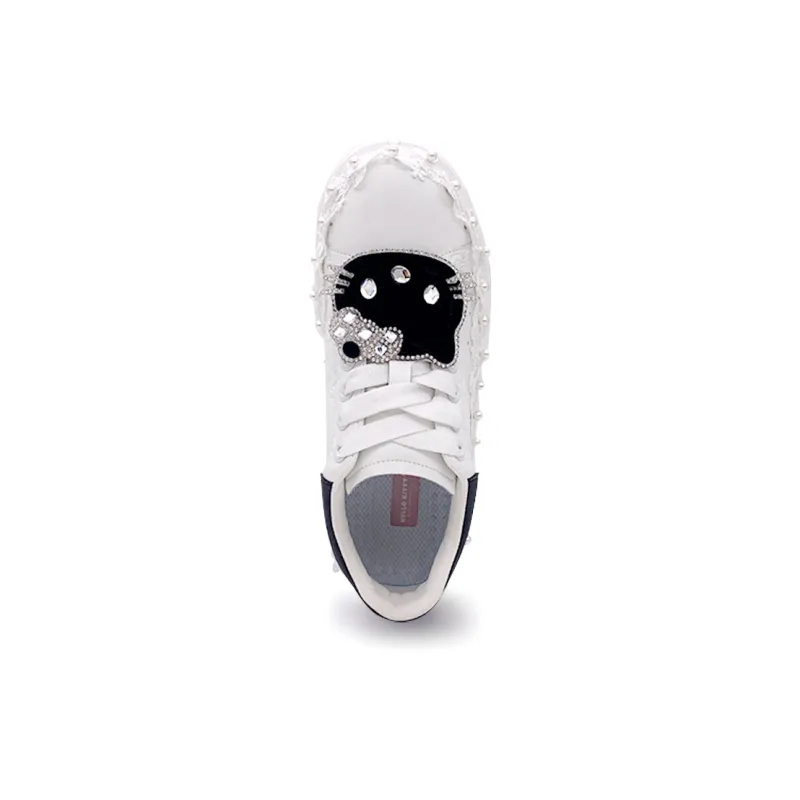 Hello Kitty White Low Top Casual Shoes Women's White Black-2
