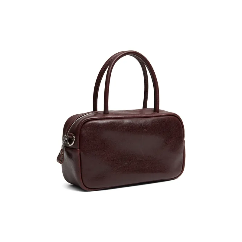 COCOEVA Cow Leather Handbag Regular Women's Black/Coffee-9