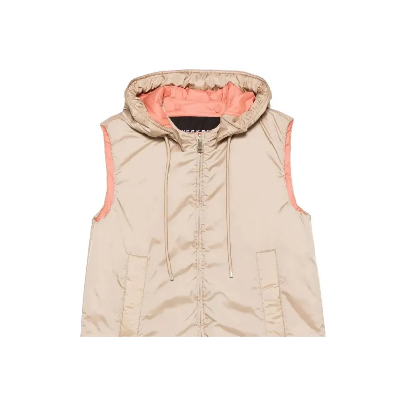 WEEKEND MaxMara Tecla Zip Up Drawstring Gilet-5