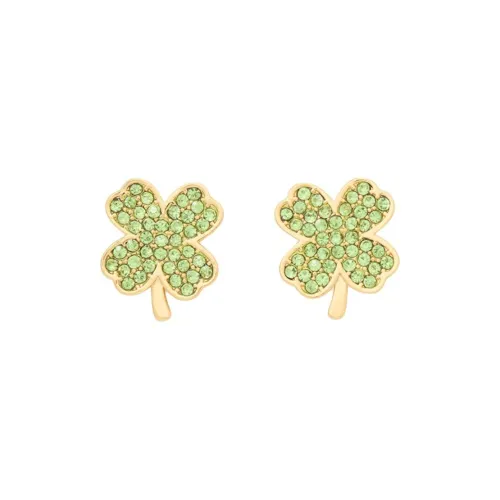 Kate Spade Copper Stud Earrings Unisex Green/White