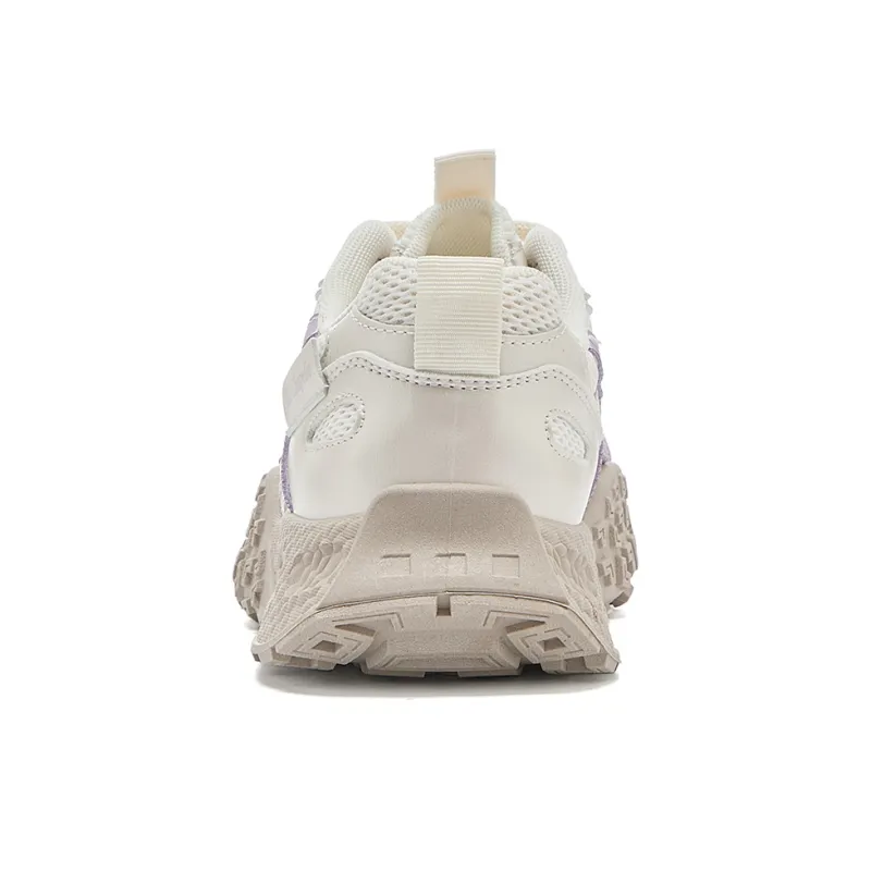 La Chapelle Abrasion Resistant Slip Resistant Low Top Chunky Sneakers Women's Beige Purple-4