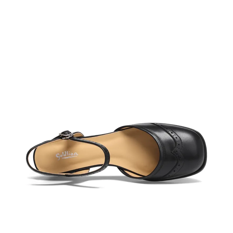 GOLDLION High Heels Women's Apricot/Black-7