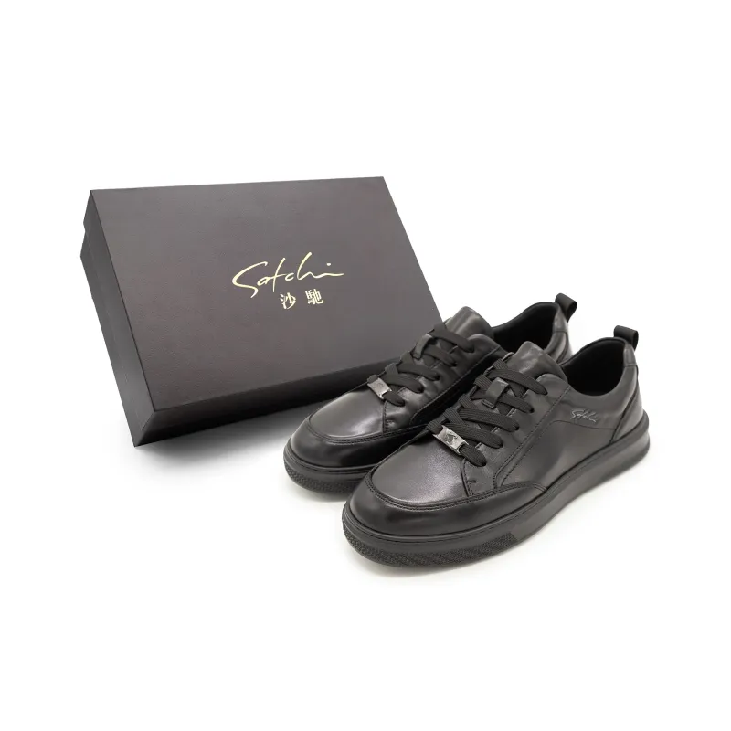 Satchi Low Top Skateboard Shoes Men's Black-3