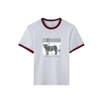 FAIRWHALE T Shirts Women's White & Burgundy