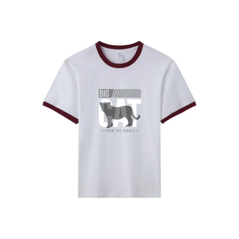 FAIRWHALE T Shirts Women's White & Burgundy-0