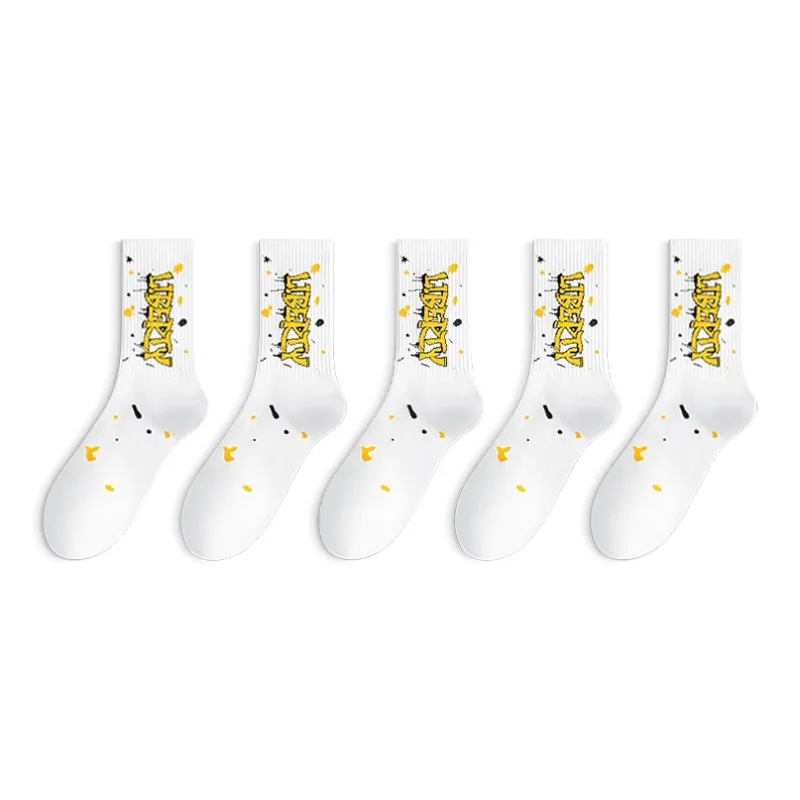 LUOLIAN Mid Calf Socks Men's 5 Pack-7