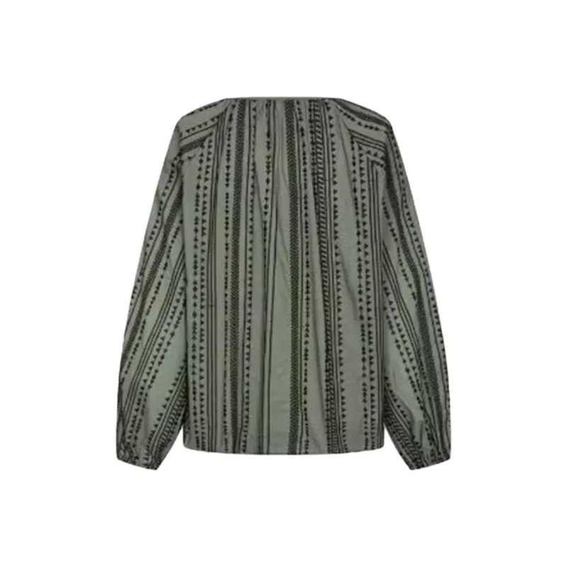 URBAN REVIVO Shirts Women's Gray Green-1