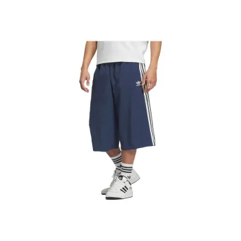 Adidas Originals Classic Three Stripes Collection Trefoil Collection SS25 Casual Shorts Men's Dark Blue/Ivory