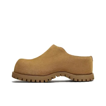TATA Rubber Sole Leather Patchwork Quiet Closed Toe Slippers Women's
