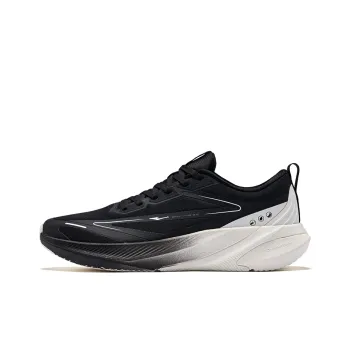 Erke Shock Absorbers Rebound Low Top City Commute Running Shoes Men's Jet Black Microcrystal White