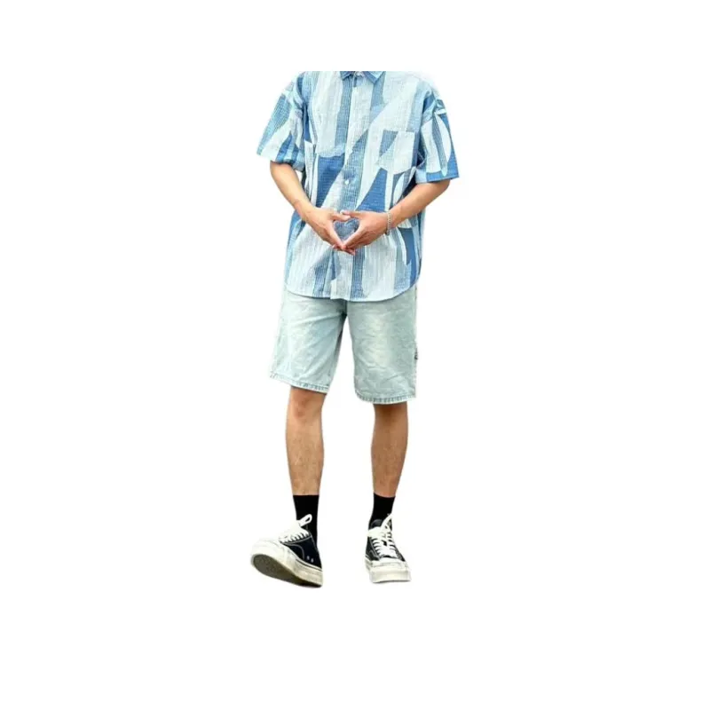 BENGEN Denim Shorts Unisex-5