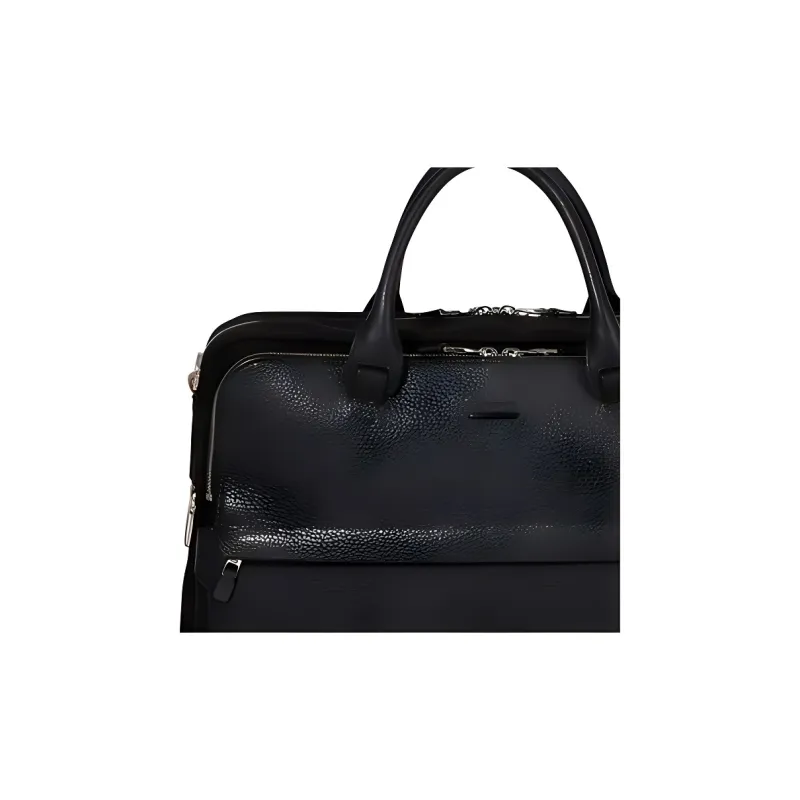 SAMSONITE Cow Leather Briefcases Handbags Men's Black-3