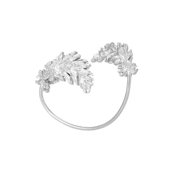 CHANEL Metal Water Diamond Silver Crystal Earrings Unisex Silver