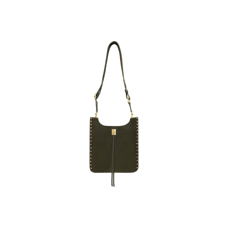 REBECCA MINKOFF Suede Shoulder Bag Crossbody Bag Medium Size Women's Moss-0