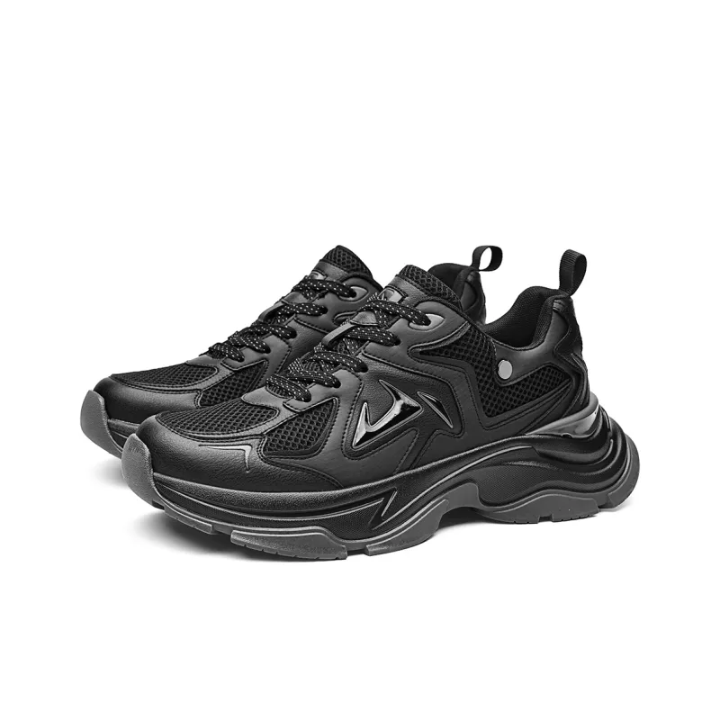 HLA The Mountain Is Not In The High Series Height Increasing Breathable Low Top Chunky Sneakers Men's-1