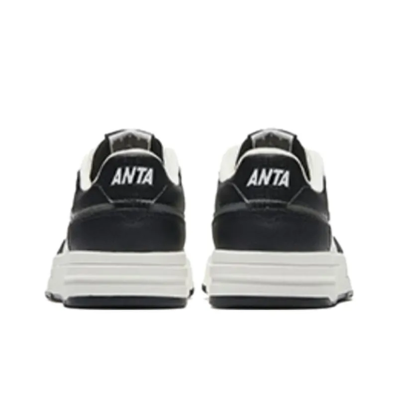 Anta Street Play LITE Anti Slip Wear Resistant Low Top Skateboard Shoes Women's Black White-3