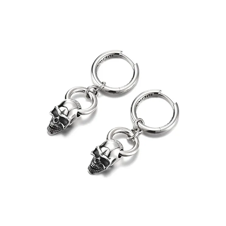 IDEAGEMER 925 Sterling Silver Earrings Men's-4