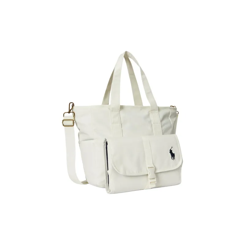 Ralph Lauren Fabric Tote Bag, Shopping Bag, Shoulder Bag, Handbag Unisex White-1