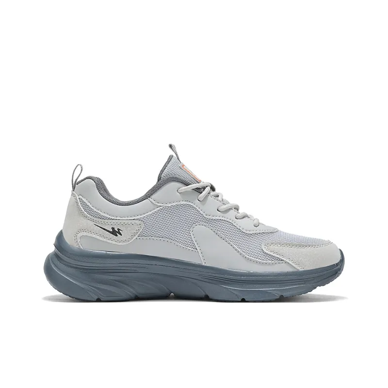 Binary Cushioning Rebound Lightweight Breathable Slip Resistant Low Top Running Shoes Men's Microchip Gray-1
