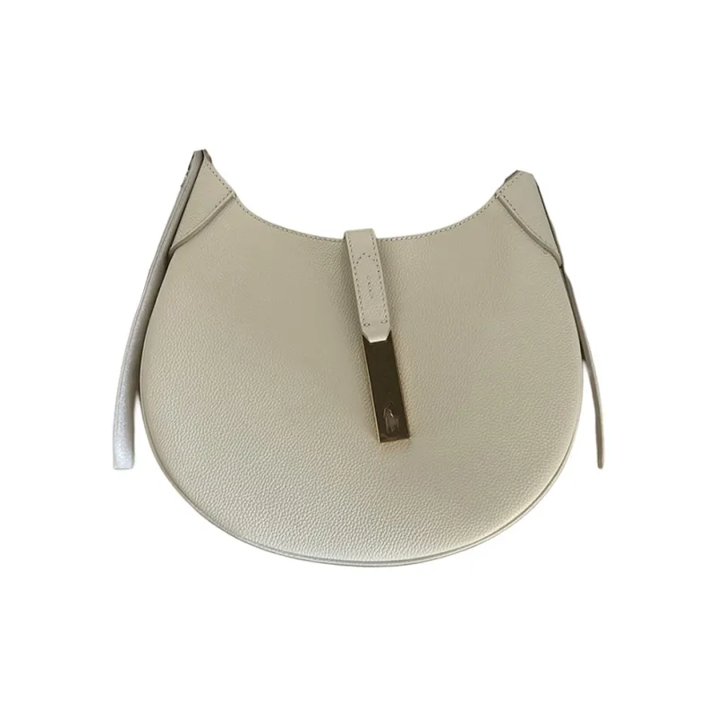 Polo Ralph Lauren Polo ID Cow Leather Shoulder Bag Trumpets Women's Ivory-0