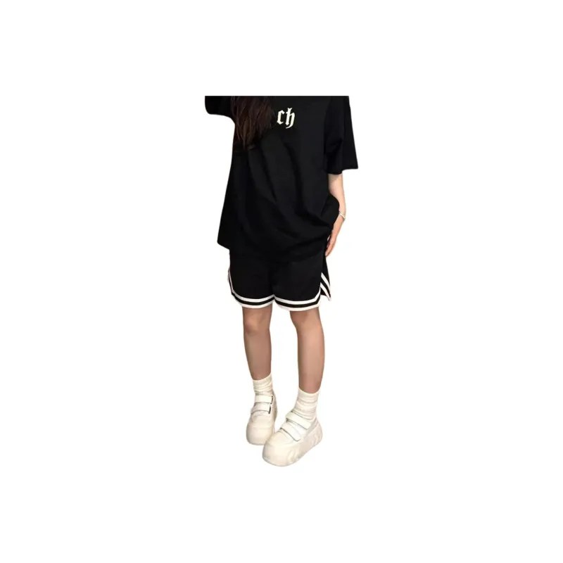 CORNILOT Casual Shorts Unisex Black-0