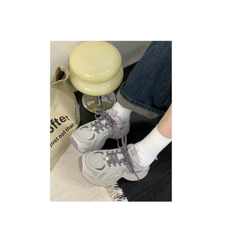 VICTORIA&VERA Slip Resistant, Abrasion Resistant, Breathable, Lightweight Low Top Chunky Sneakers Women's-11