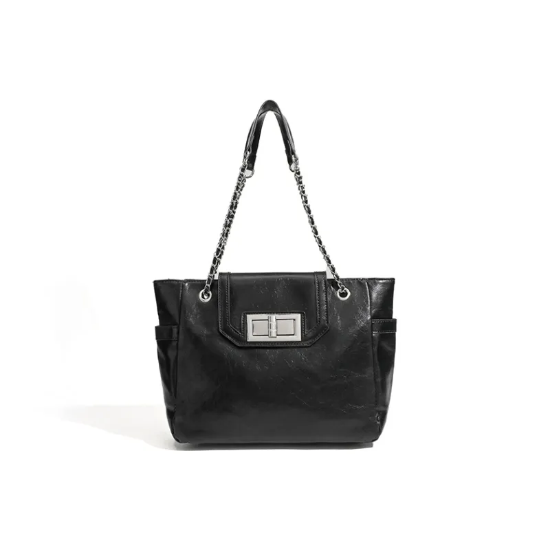 Jade En Plus PU Shoulder Bag Regular Women's Tranquil Black/Pearl White-1