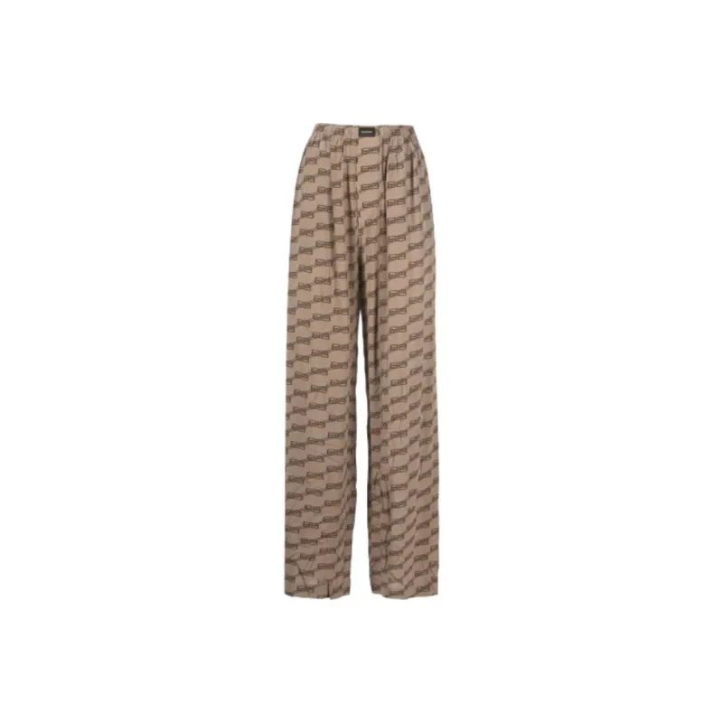 Balenciaga SS25 Casual Pants Loose Fit Men's Brown-0