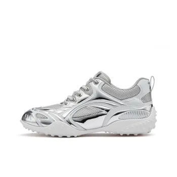 STARTER Slip Resistant Cushioning, Lightweight, And Breathable Low Top Skateboard Shoes Women's Bright Silver