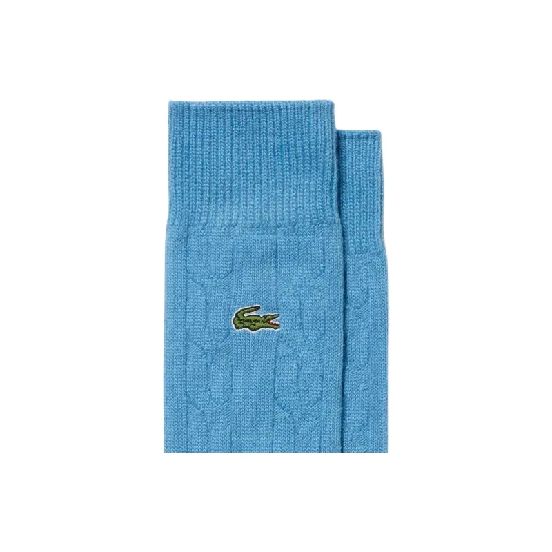 LACOSTE Mid Calf Socks Men's 1 Pack Light Blue-1