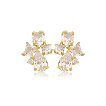 JOLLY SEASONS Copper Stud Earrings Women's