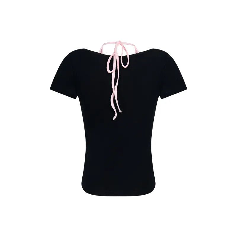 YINLEI T Shirts Women's Black-1