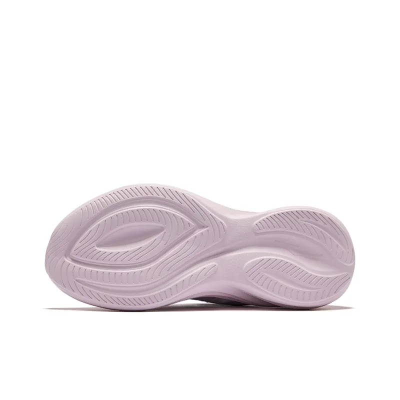 Erke Shock Absorbers Rebound Low Top City Commute Running Shoes Women's Dawn Pink Galactic Purple-4