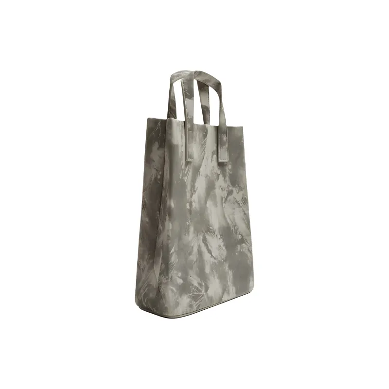ZARA Polyurethane Tote Bag Shopping Bag Handbag Crossbody Bag Medium Size Men's Gray-1