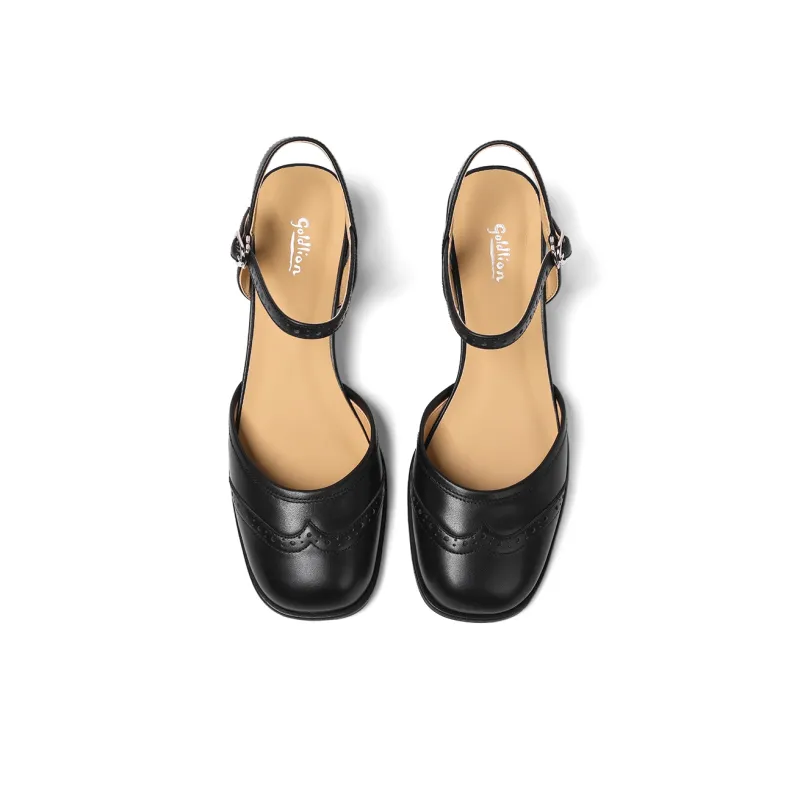 GOLDLION High Heels Women's Apricot/Black-8