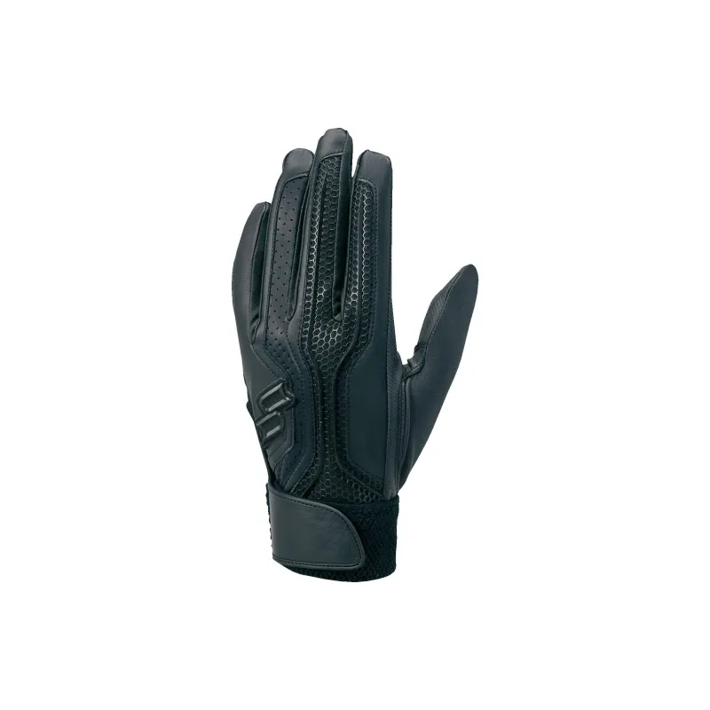 SSK Baseball Gloves Batter's Glove Synthetic Leather, Synthetic Fiber Unisex Black-0