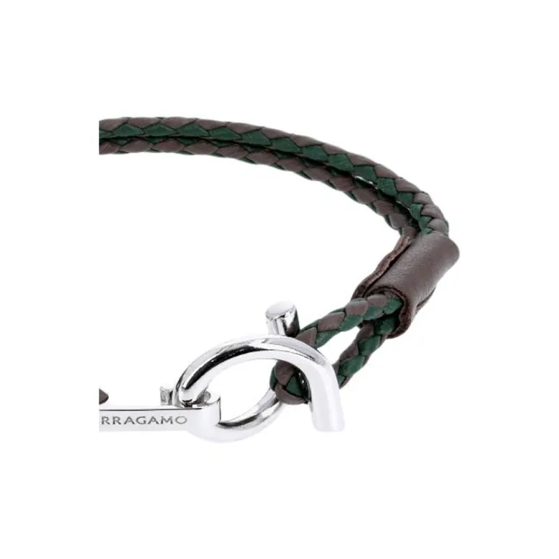 FERRAGAMO Calfskin Bracelets Unisex Green-3