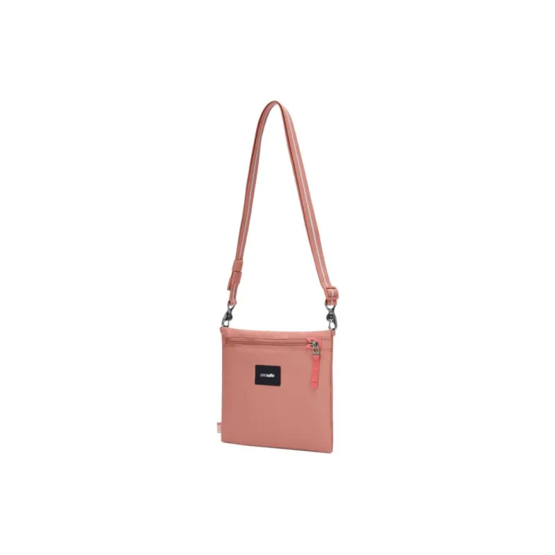 PACSAFE Recycled PET Shoulder Bag, Crossbody Bag Women's Rose Pink-3