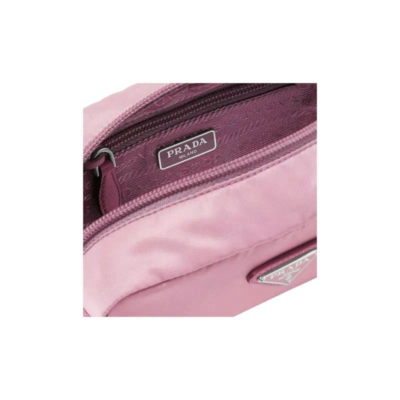 PRADA Re-Nylon Fabric Handheld Makeup Bag Toiletry Bag Women's Snow Pink-3