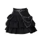 Black Short Skirt+Belt+Waist Chain, Premium Edition