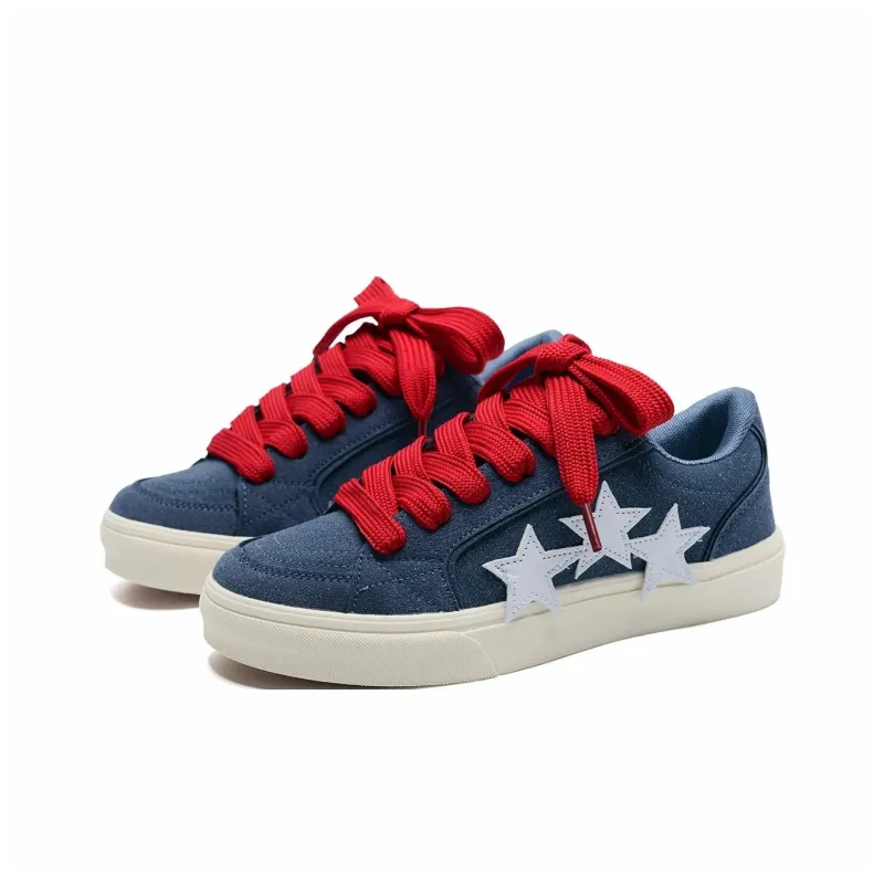 T628 Stars Puffy Shoes Slip Resistant, Abrasion Resistant, Lightweight Low Top Skateboard Shoes Unisex-91